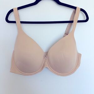 Soma Embraceable Full Coverage Bra Beige Tan Lined Underwire Adjustable Size 42D